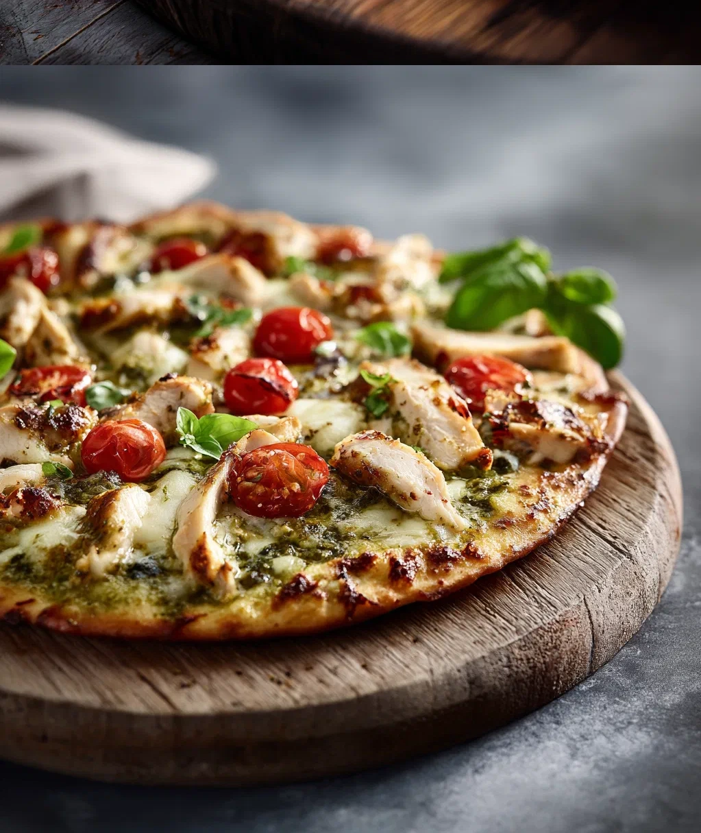 chicken pesto pizza