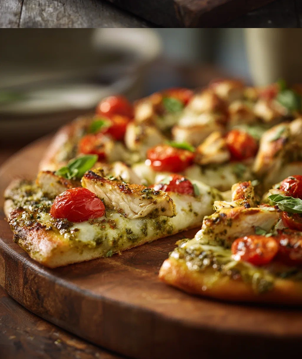 chicken pesto pizza