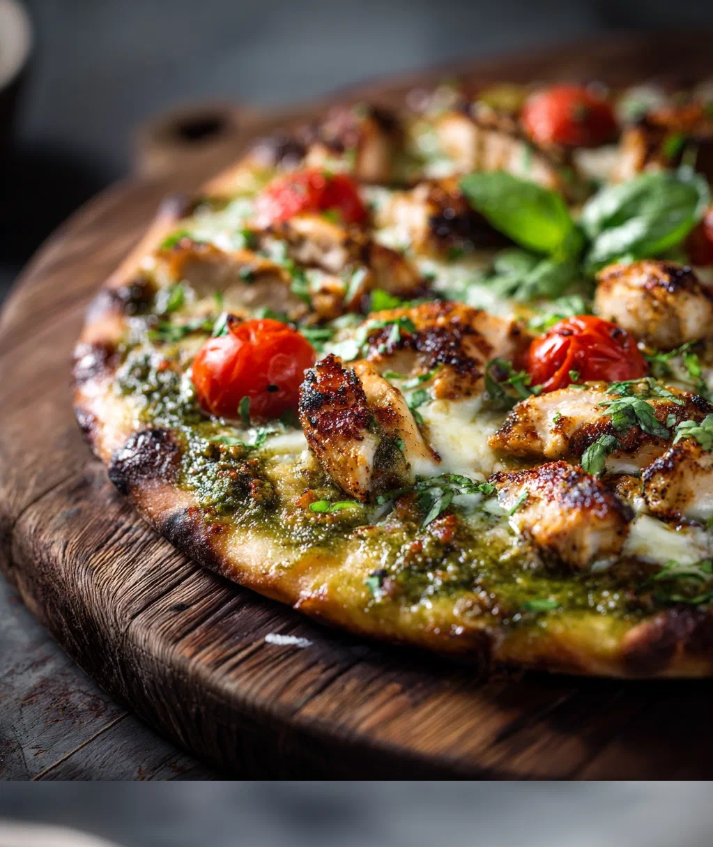 chicken pesto pizza