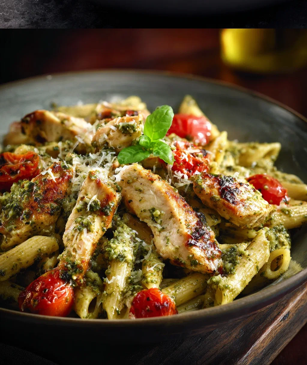 creamy chicken pesto pasta