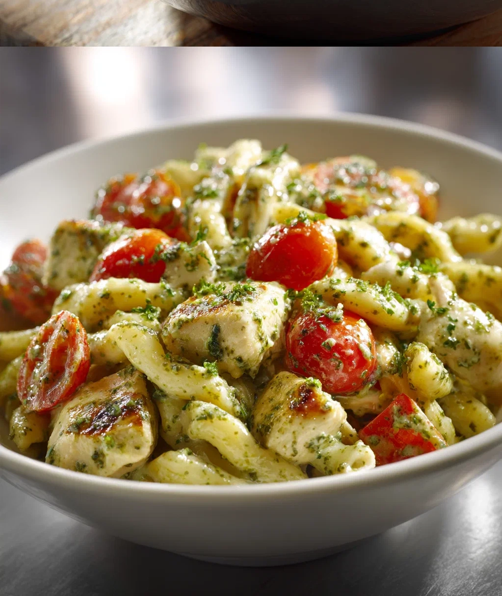 creamy chicken pesto pasta