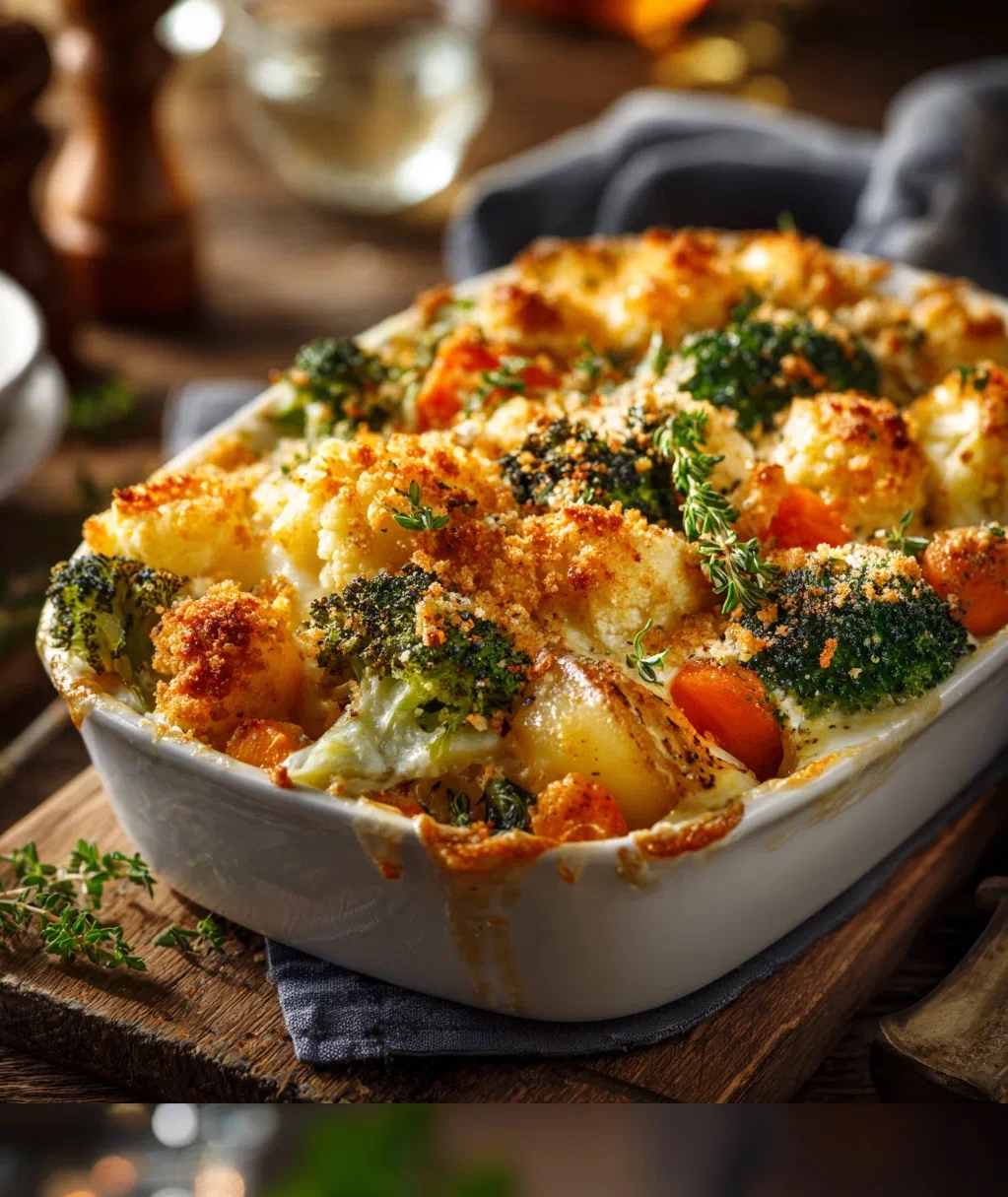 creamy winter vegetable casserole