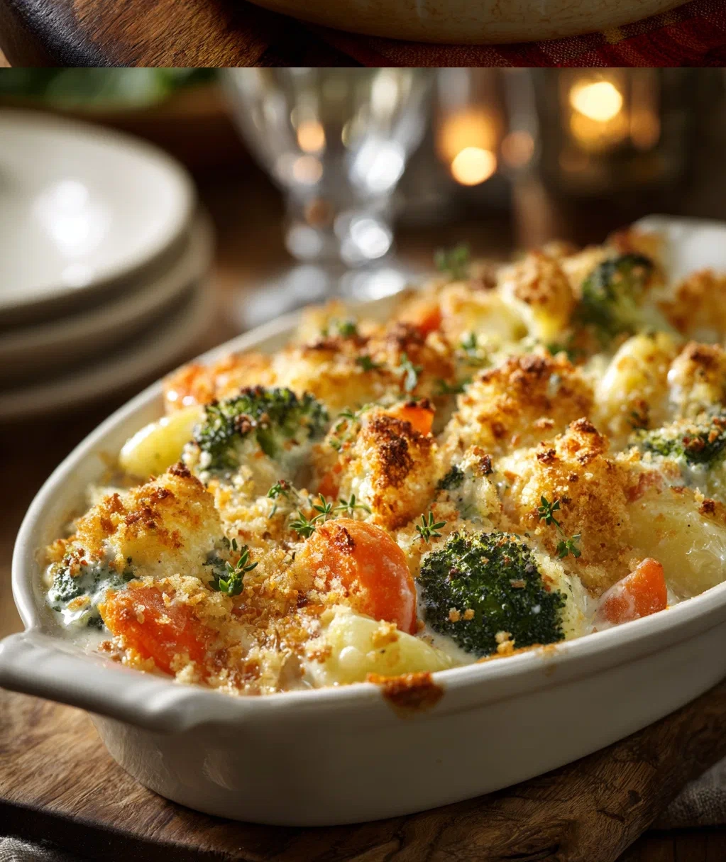 creamy winter vegetable casserole