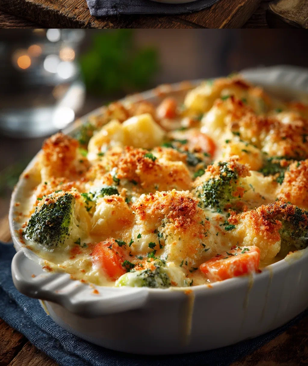 creamy winter vegetable casserole