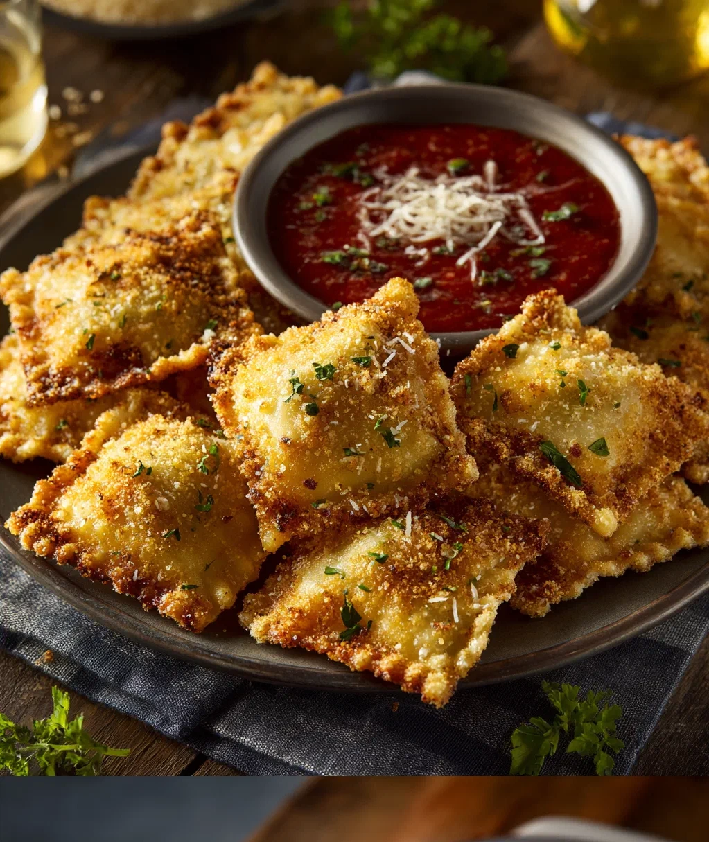 crispy fried ravioli