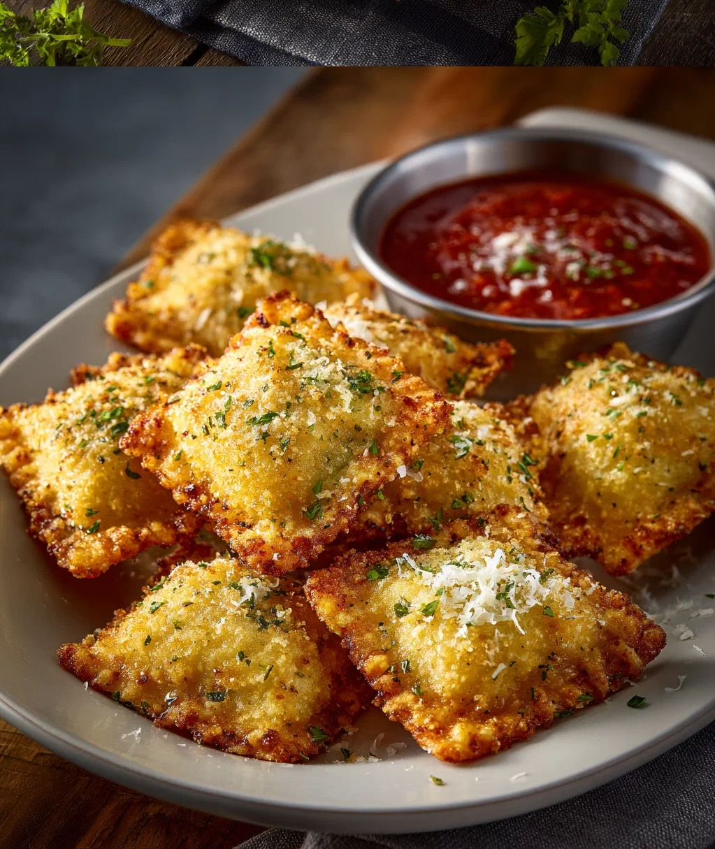 crispy fried ravioli