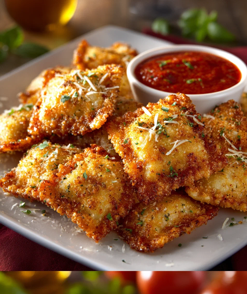 crispy fried ravioli