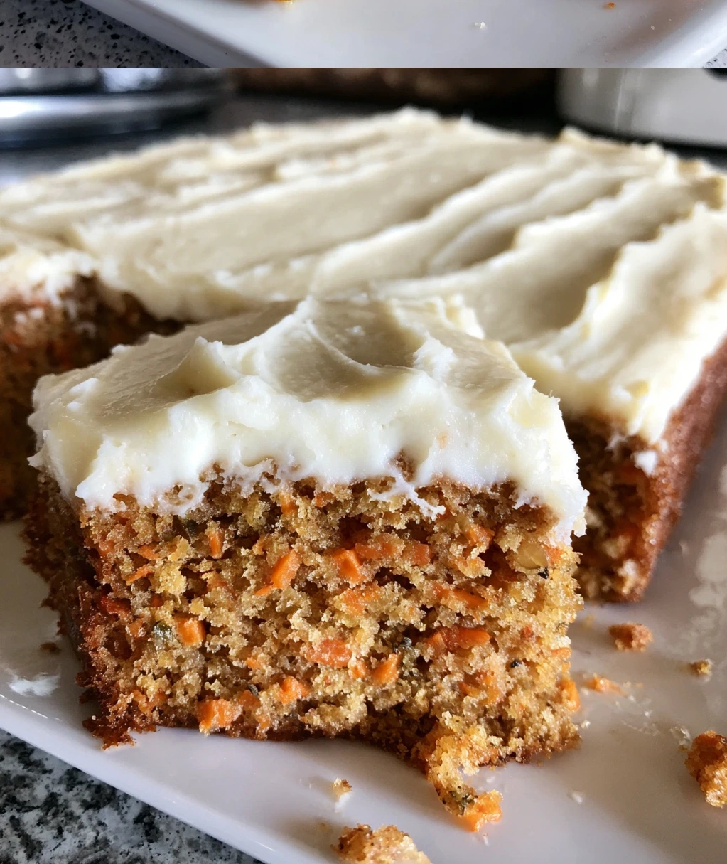 decadent carrot cake bars with cream cheese frosting