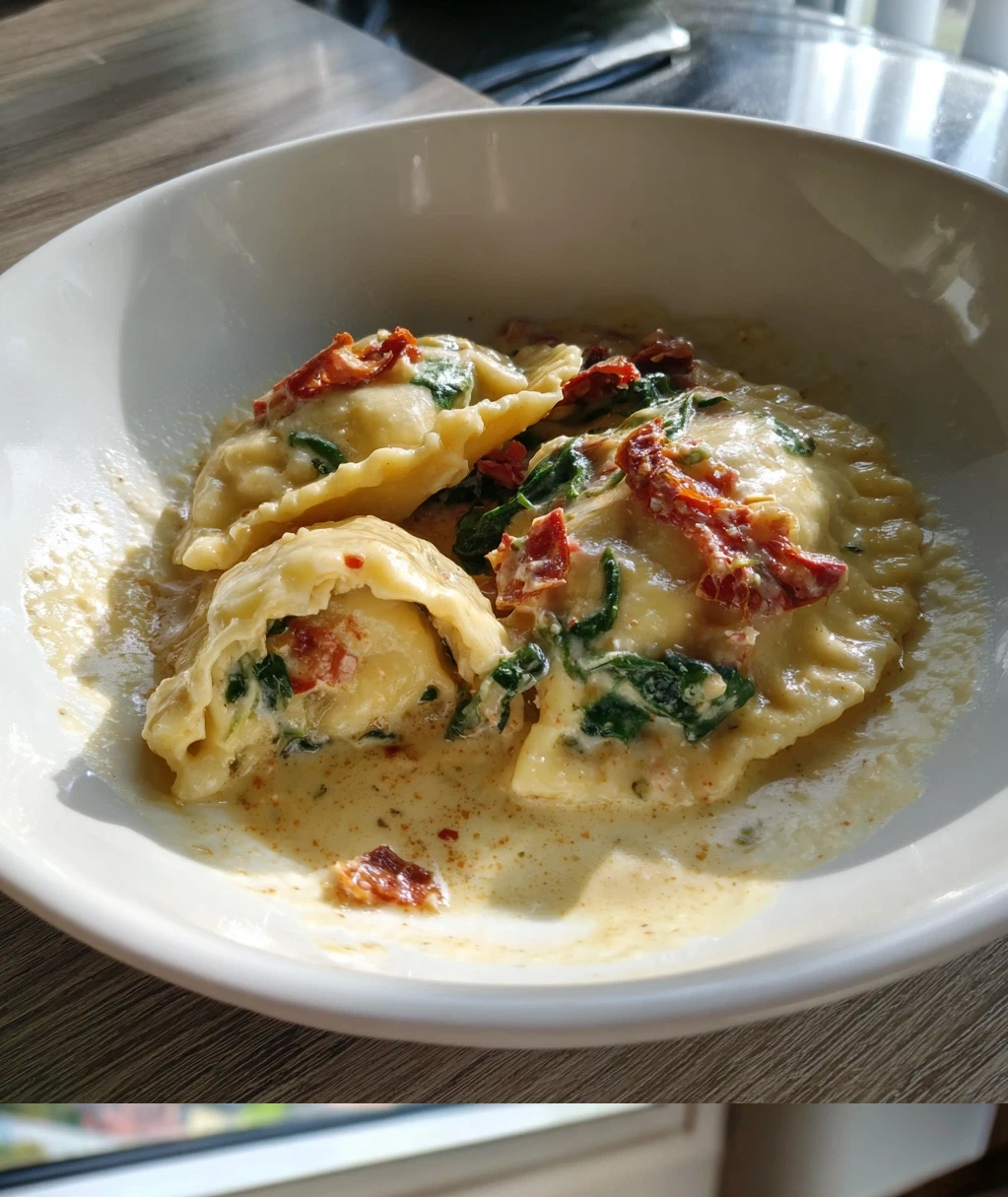 dreamy creamy tuscan ravioli