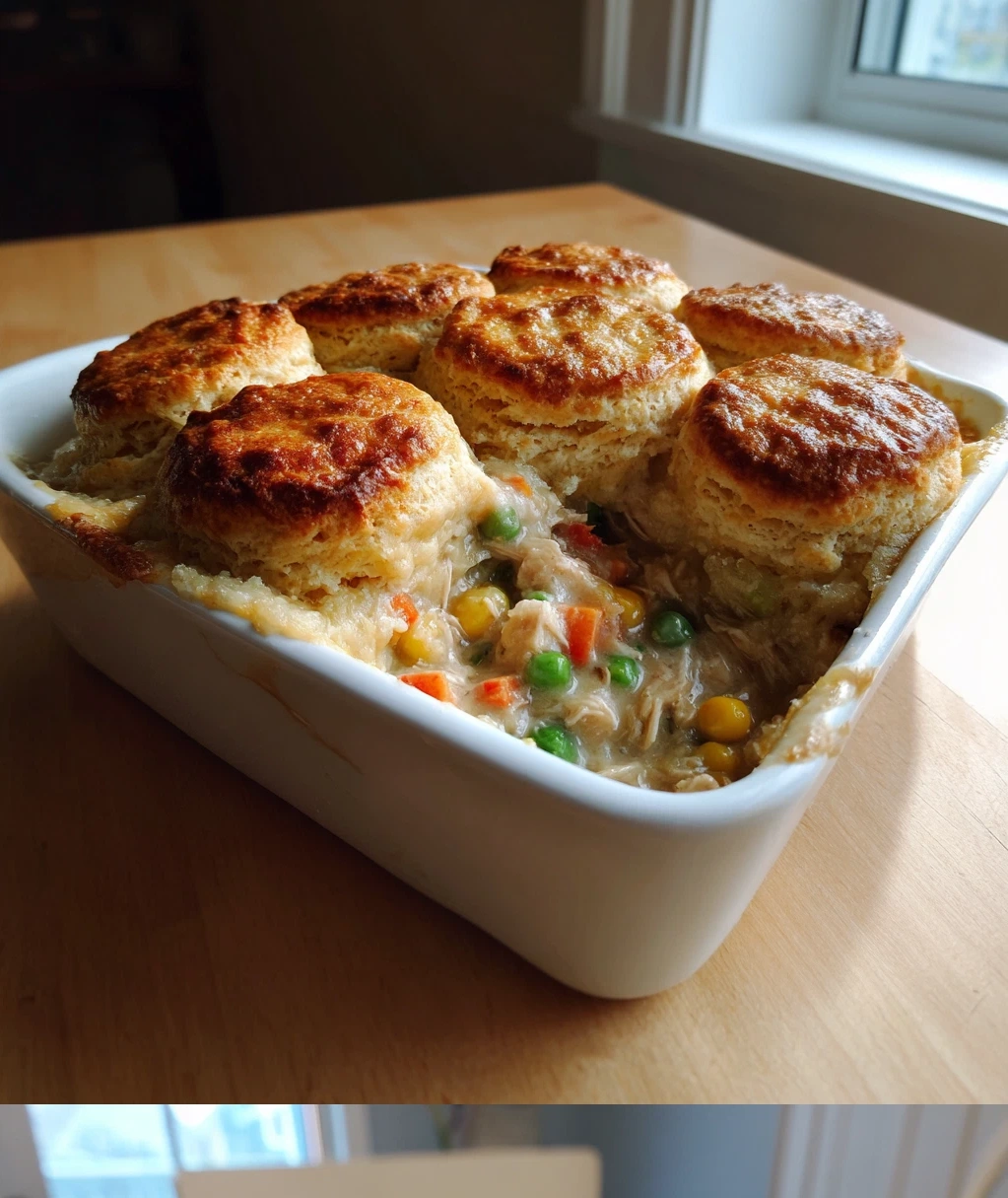 easy chicken pot pie cobbler