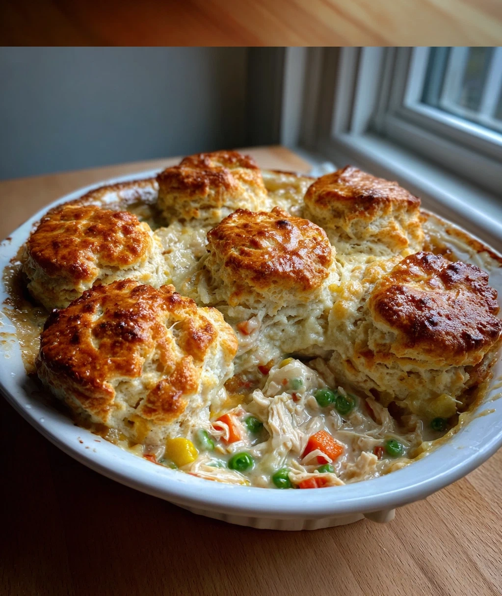 easy chicken pot pie cobbler