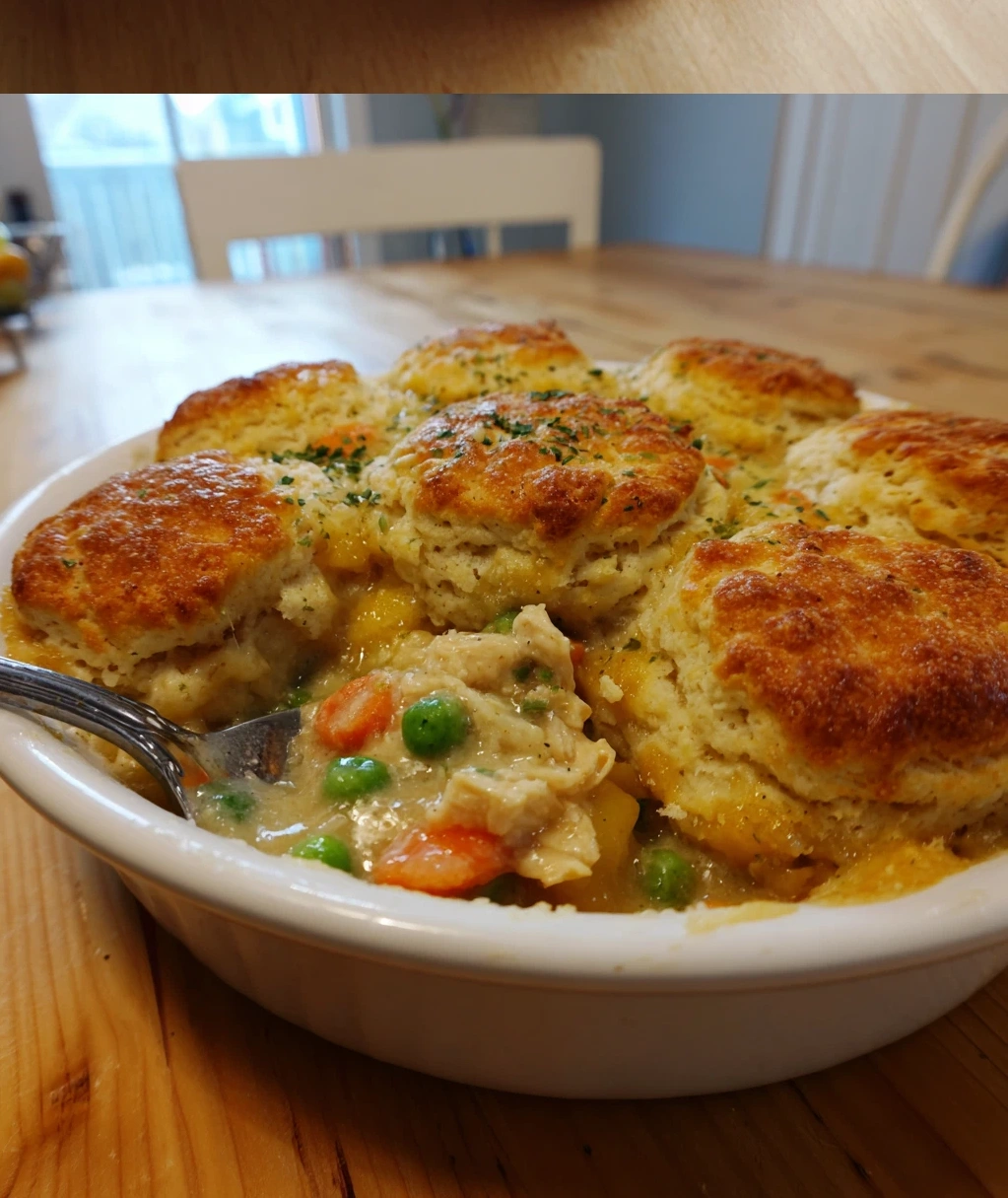 easy chicken pot pie cobbler