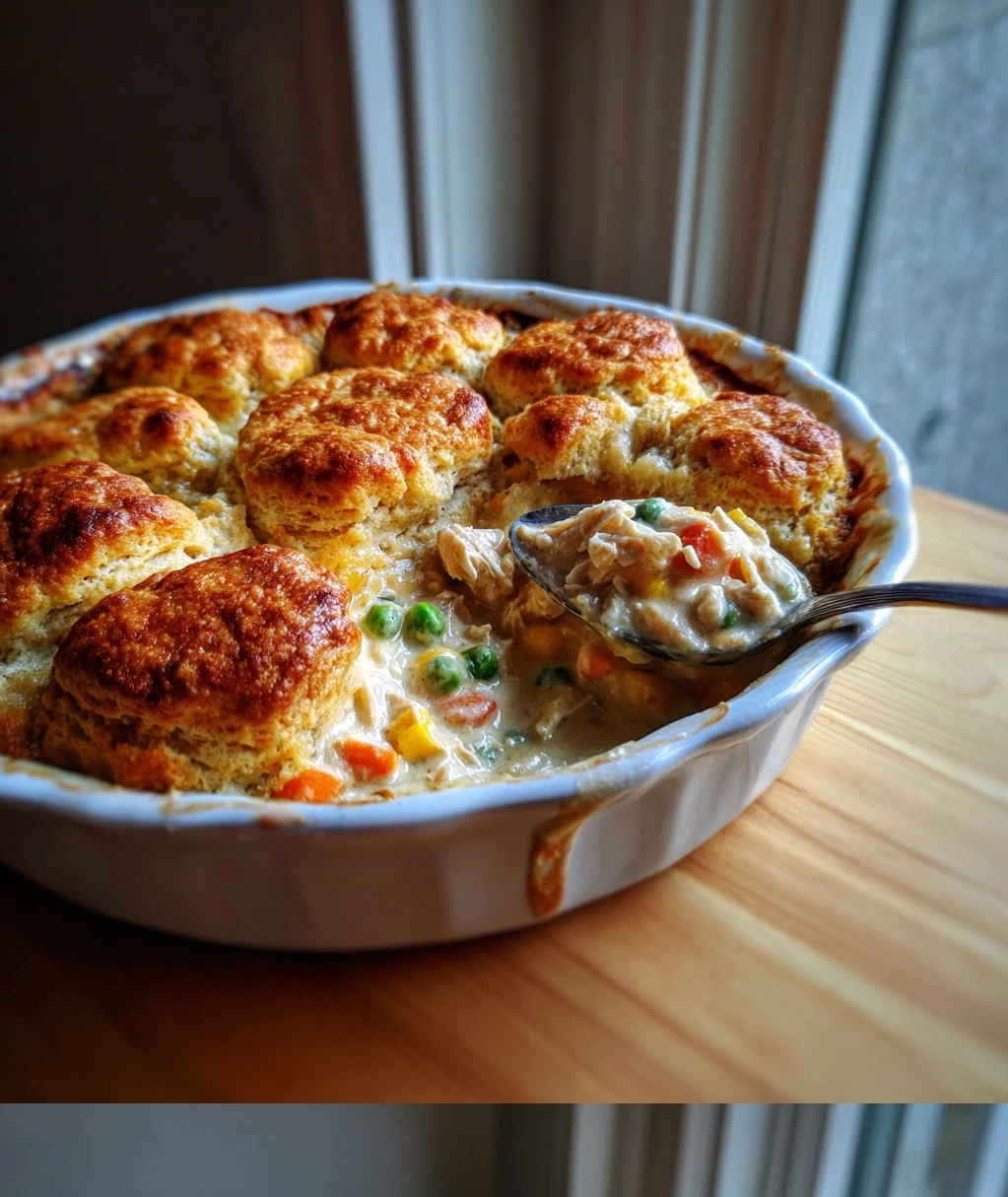 easy chicken pot pie cobbler
