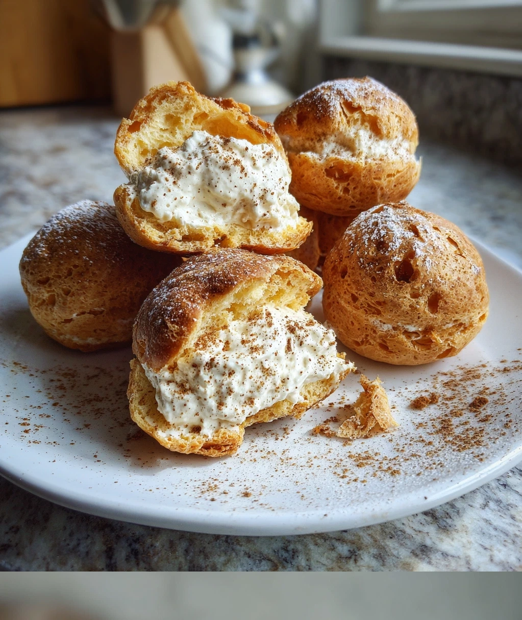 eggnog cream puffs