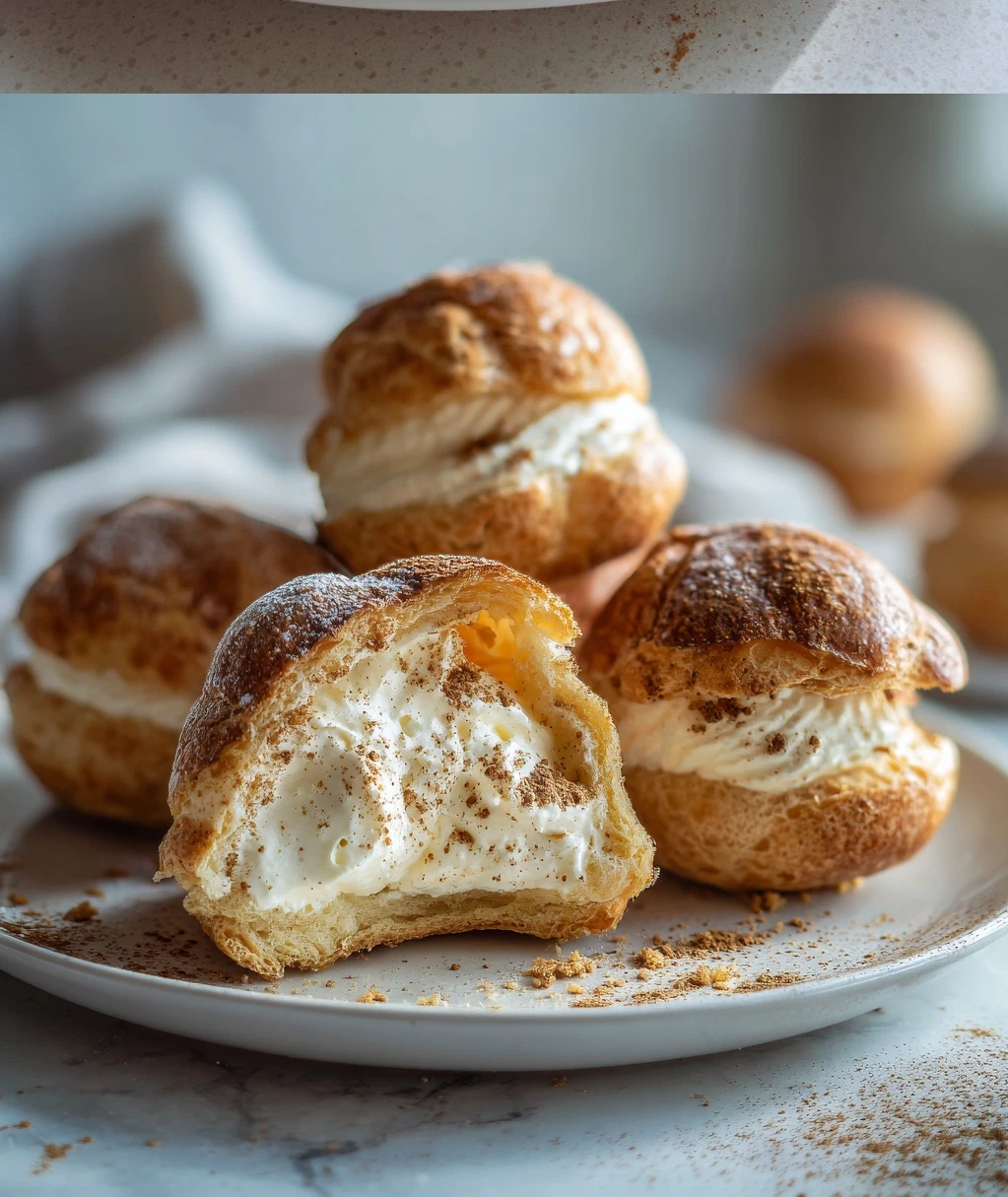 eggnog cream puffs