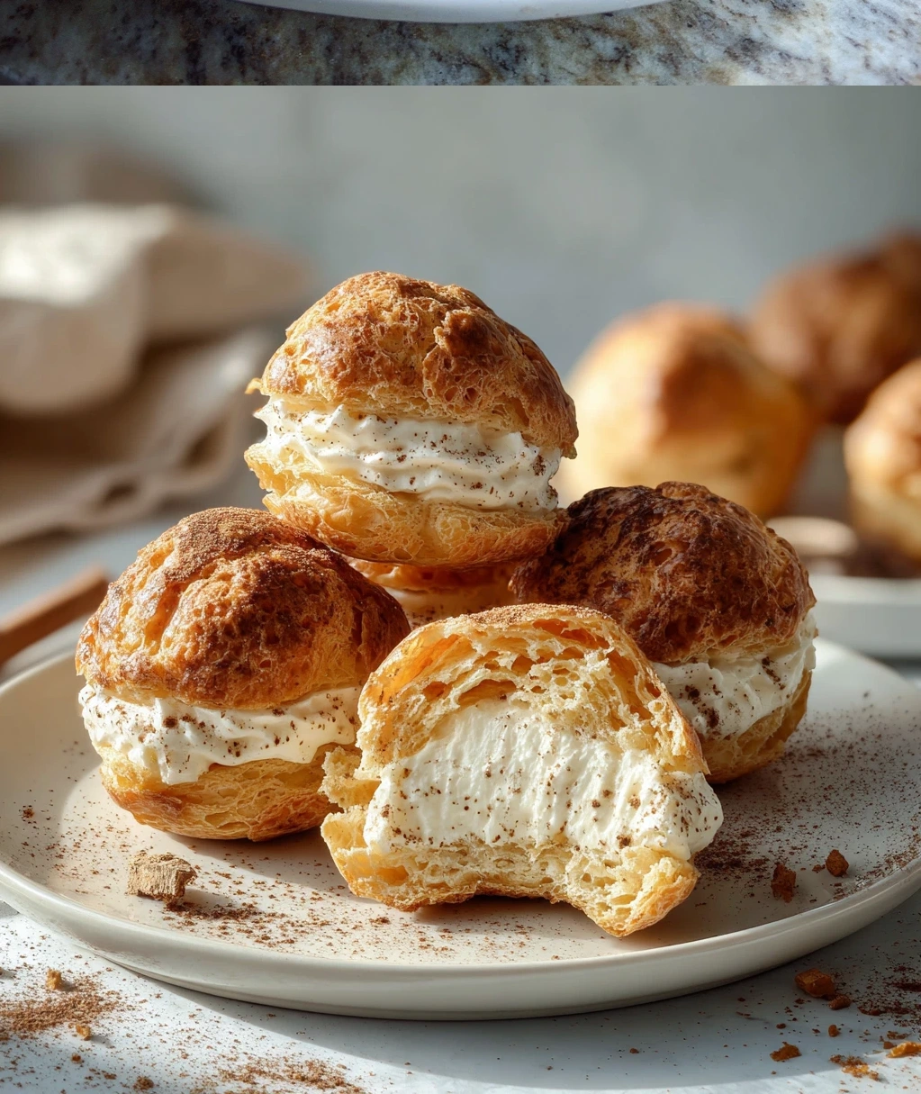 eggnog cream puffs