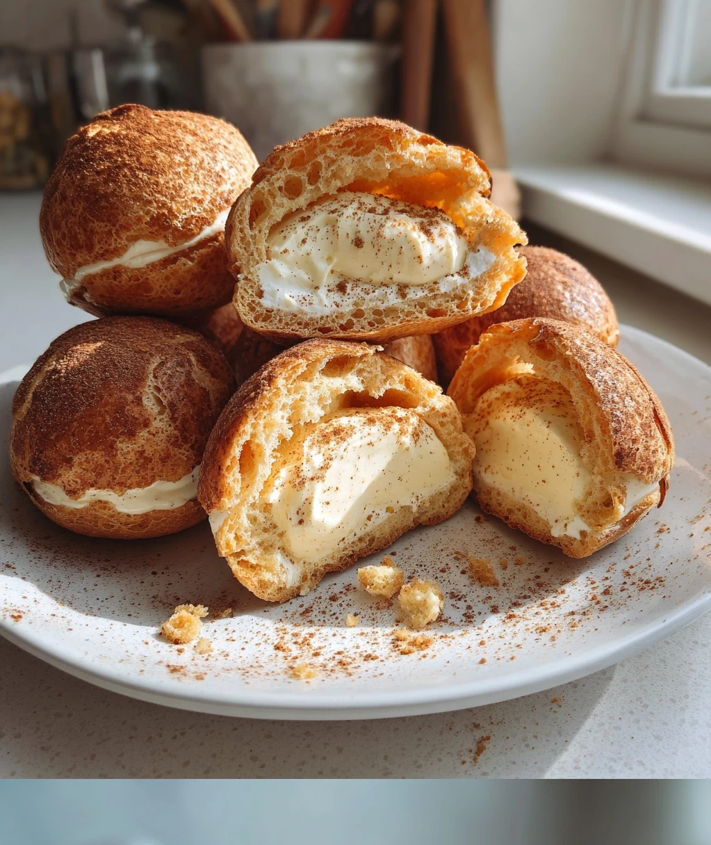 eggnog cream puffs