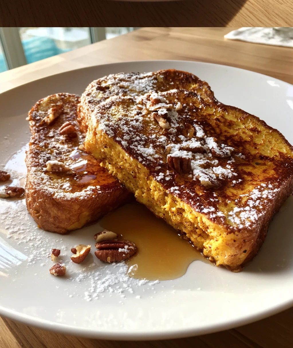 fall pumpkin french toast breakfast