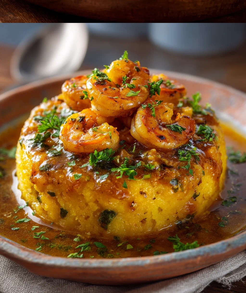 garlic shrimp mofongo
