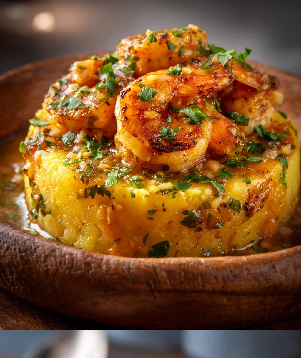 garlic shrimp mofongo
