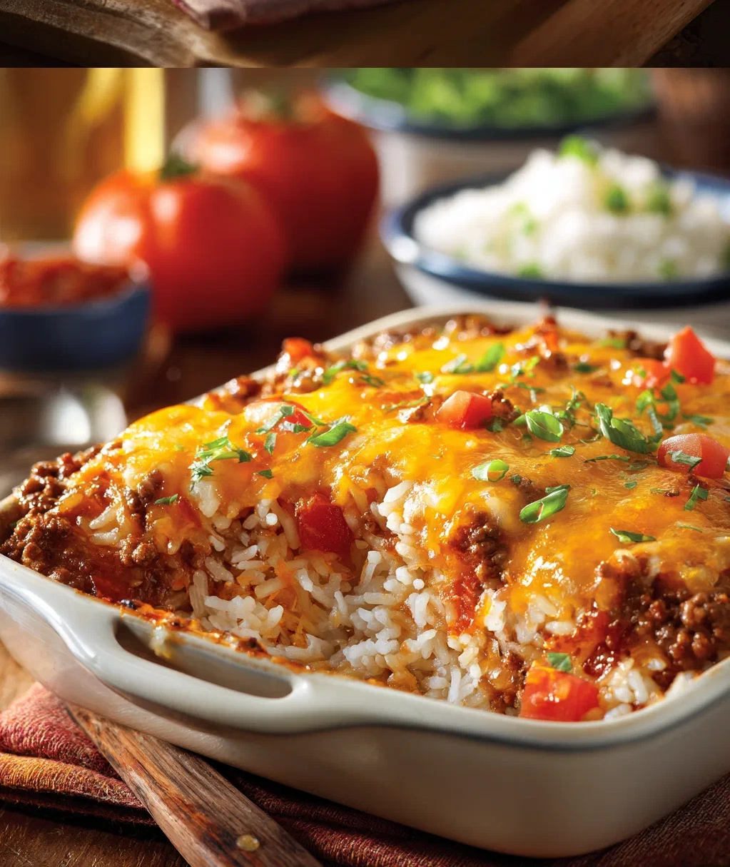 ground beef and rice casserole