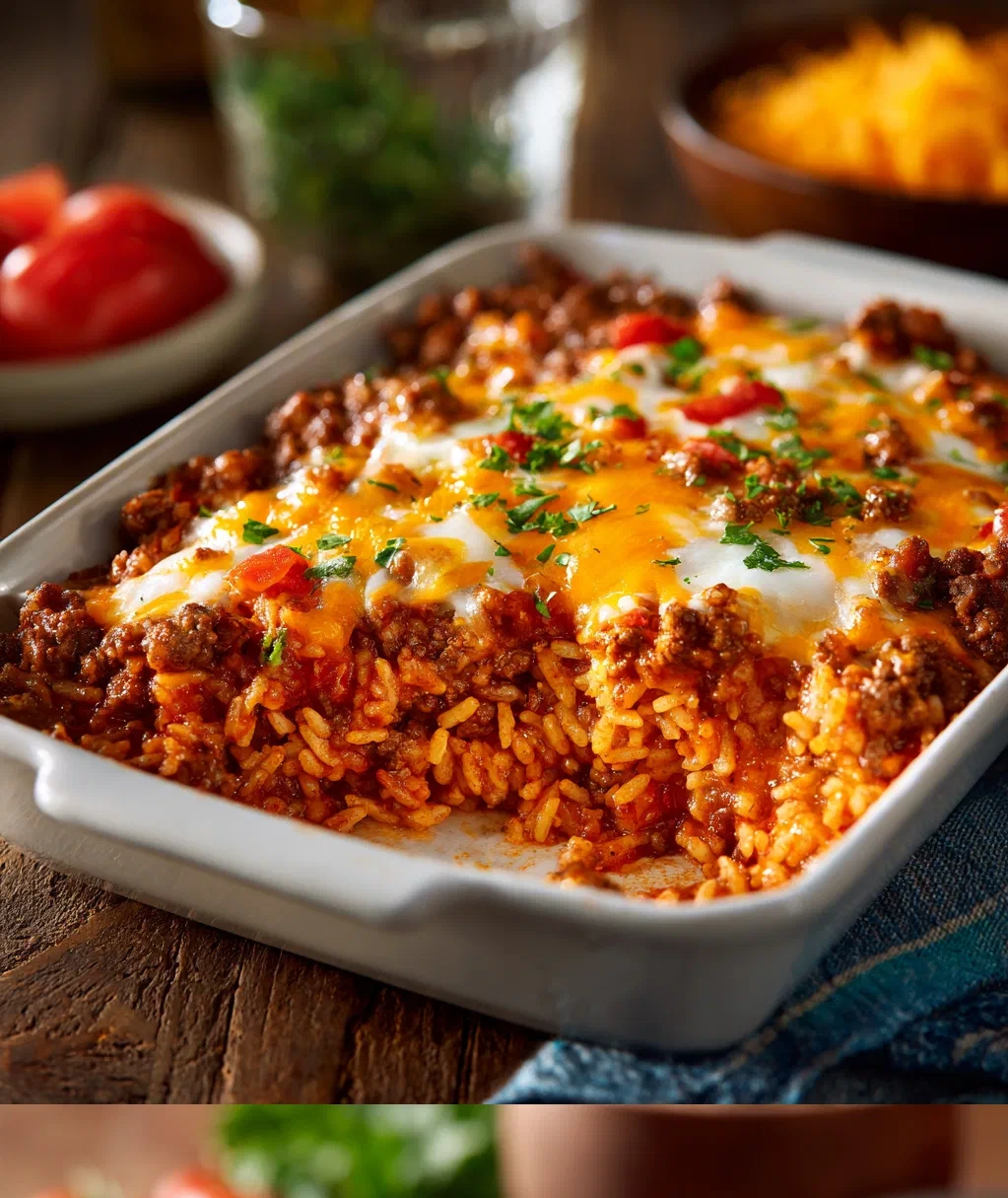 ground beef and rice casserole