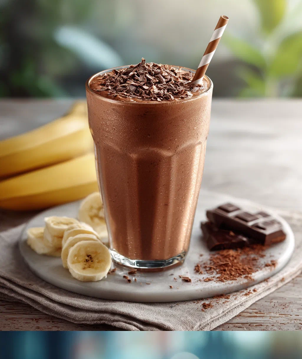 healthy chocolate collagen smoothie