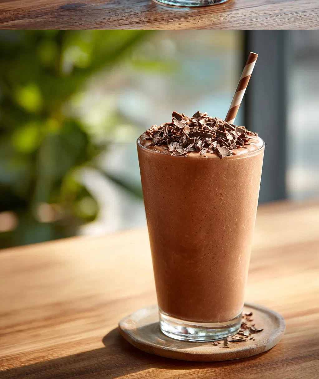 healthy chocolate collagen smoothie