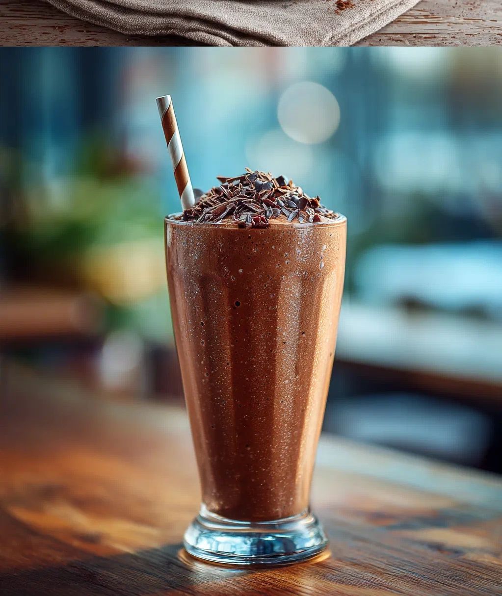 healthy chocolate collagen smoothie