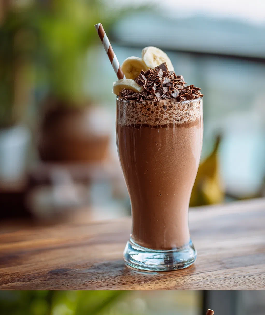 healthy chocolate collagen smoothie