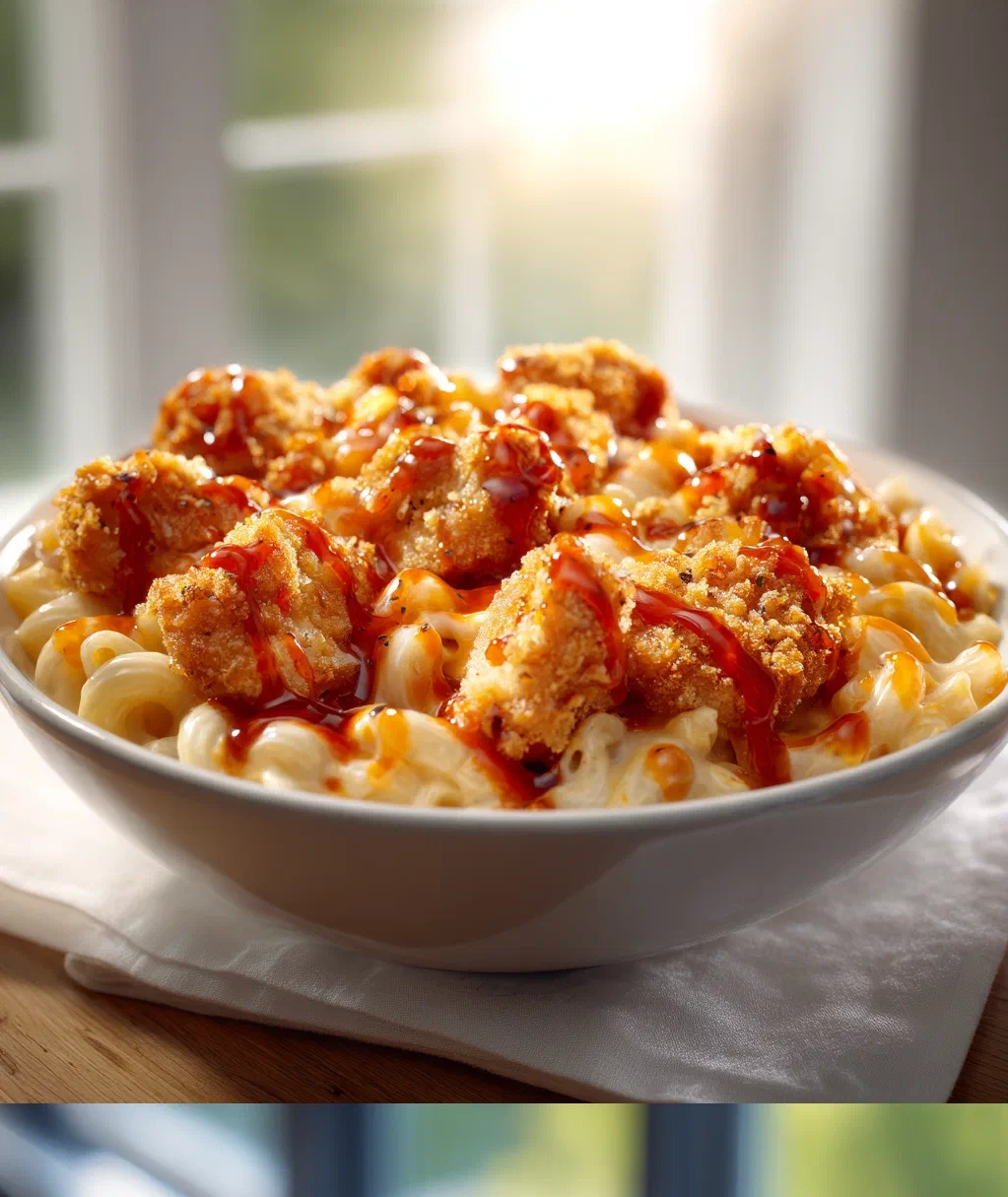 honey pepper chicken mac cheese