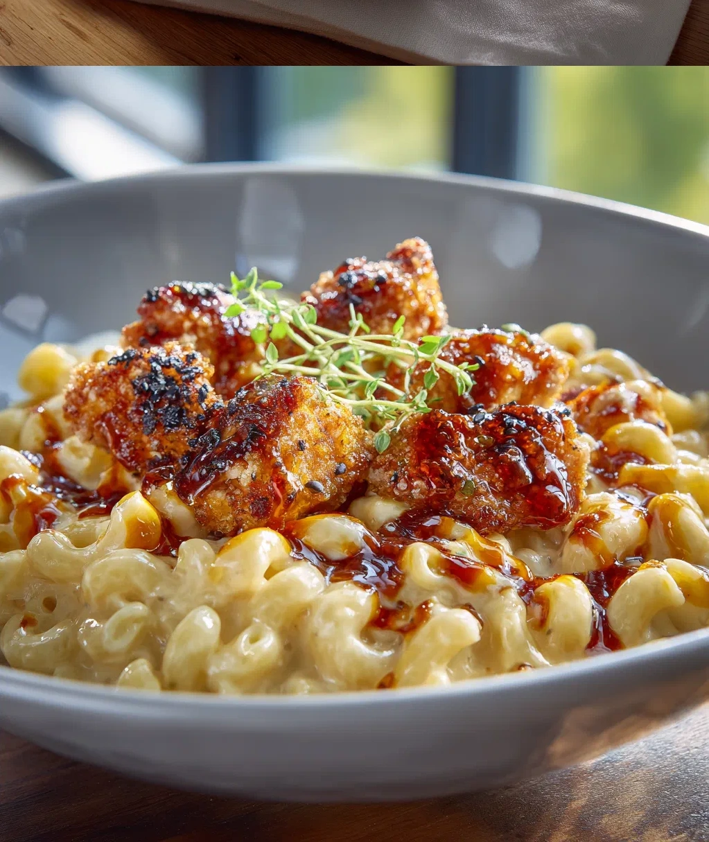 honey pepper chicken mac cheese