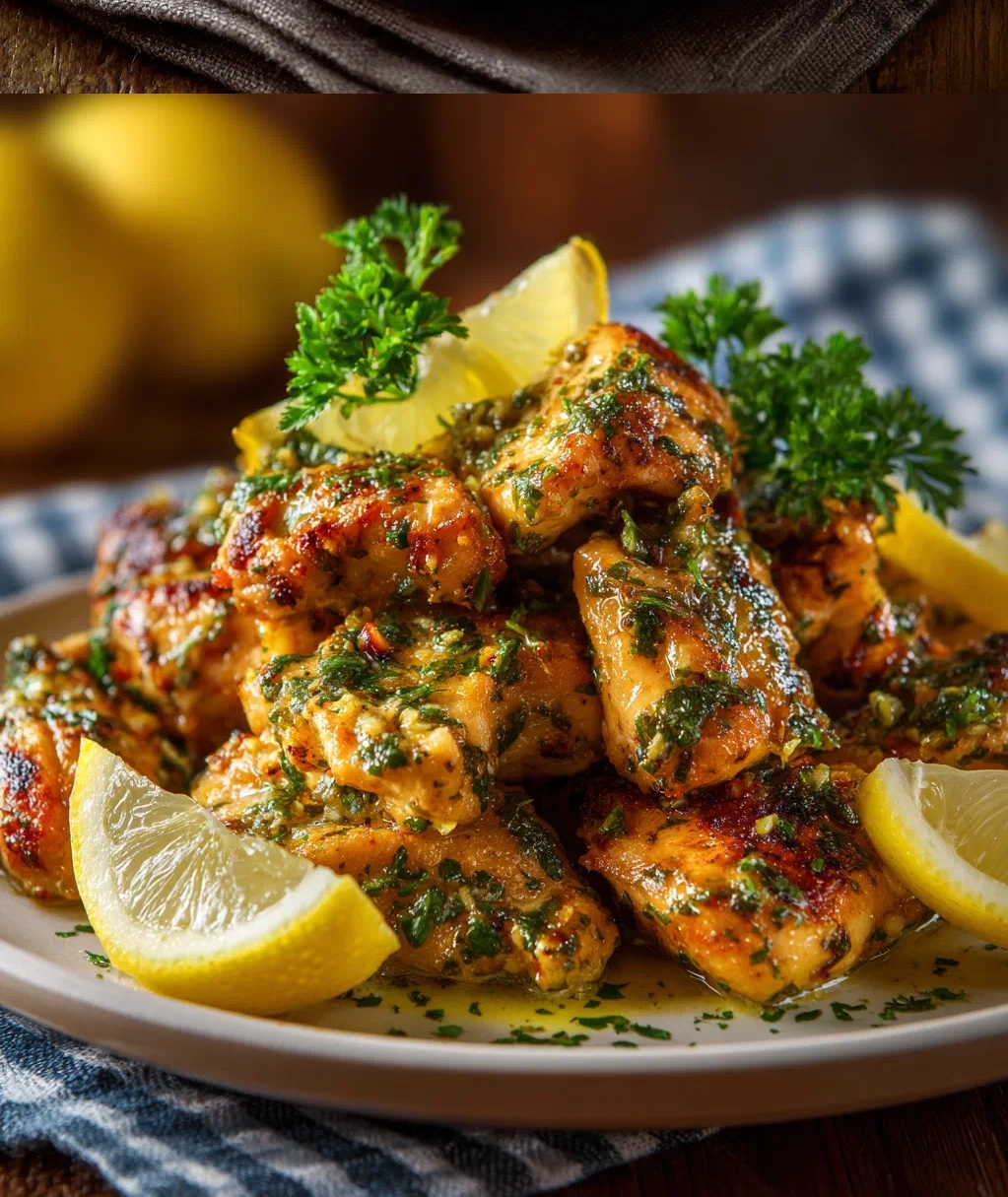lemon garlic chicken bites