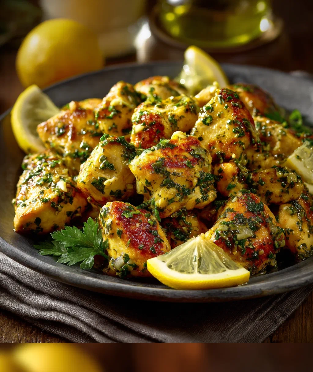 lemon garlic chicken bites