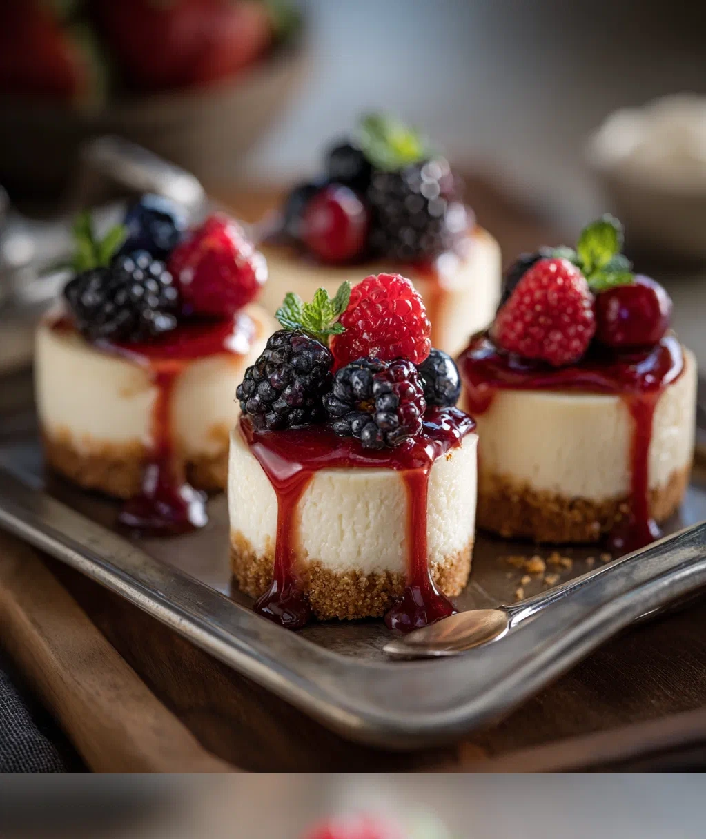 no bake mini cheesecakes