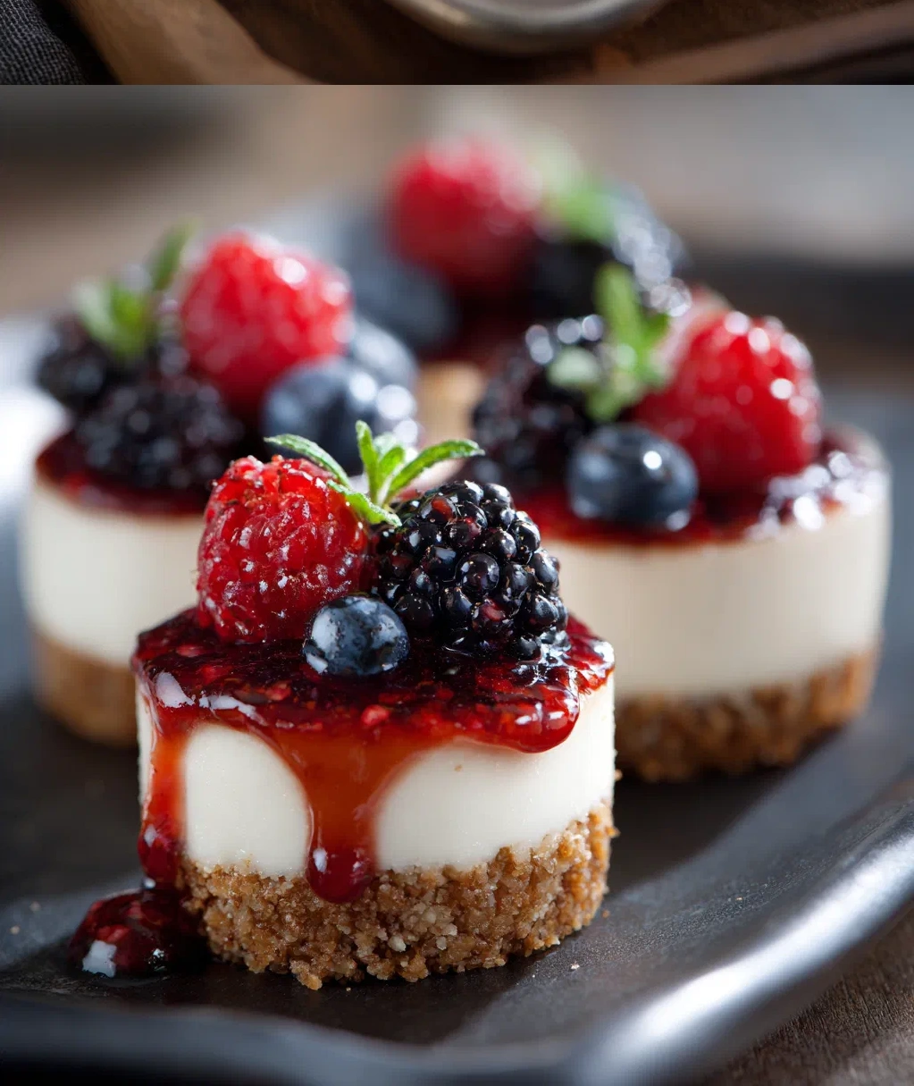 no bake mini cheesecakes