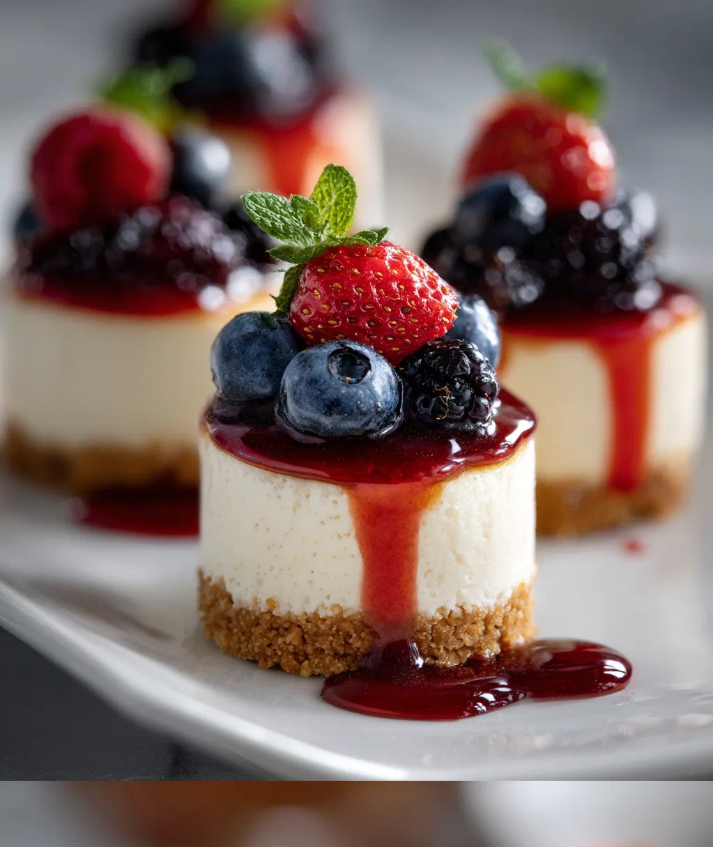 no bake mini cheesecakes