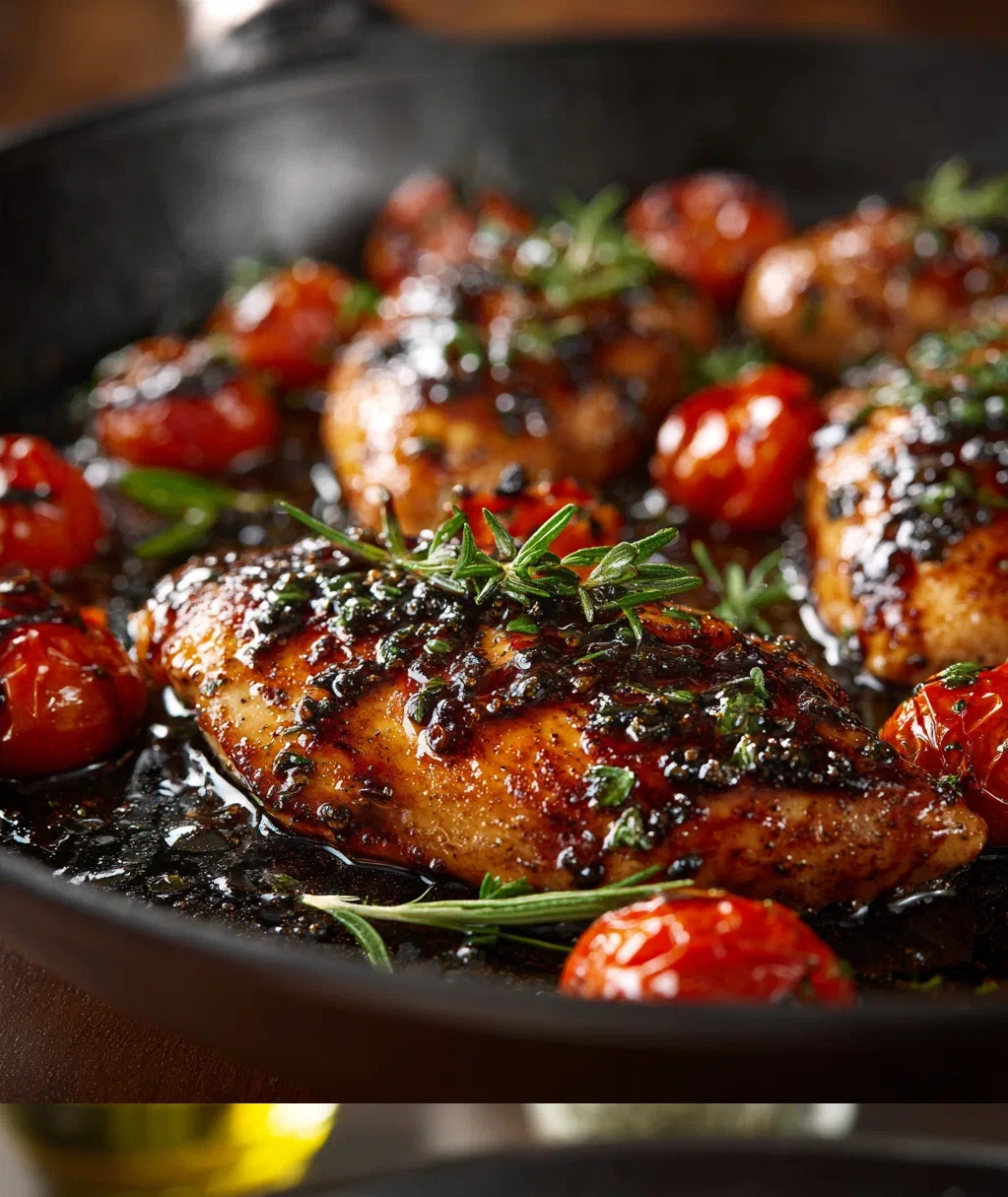 one pan balsamic chicken