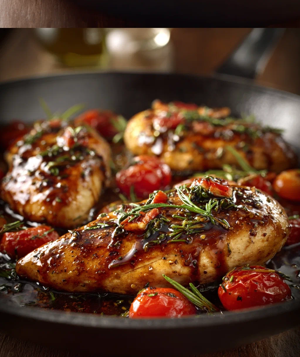 one pan balsamic chicken