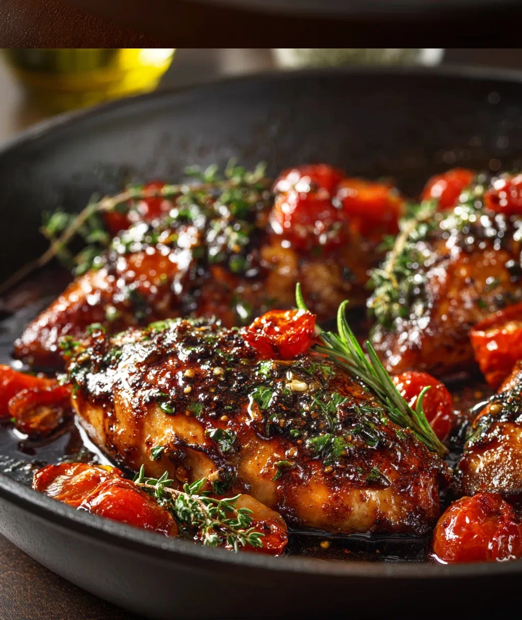 one pan balsamic chicken