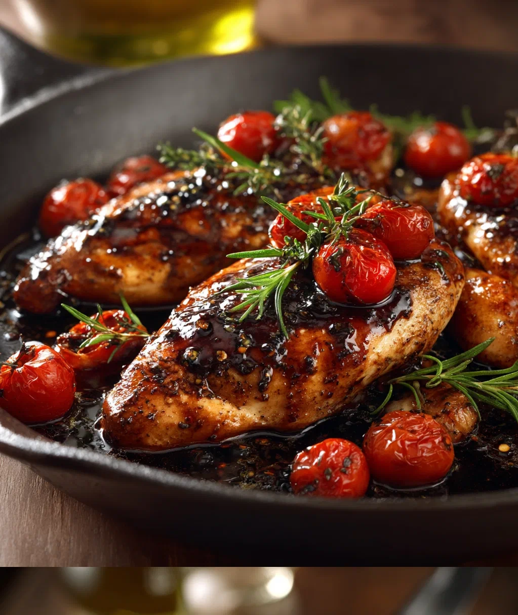 one pan balsamic chicken