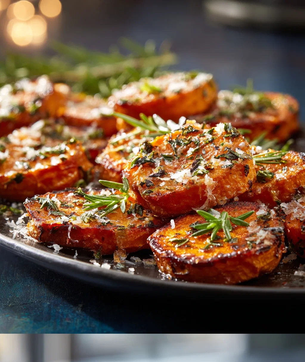 parmesan herb sweet potato medallions