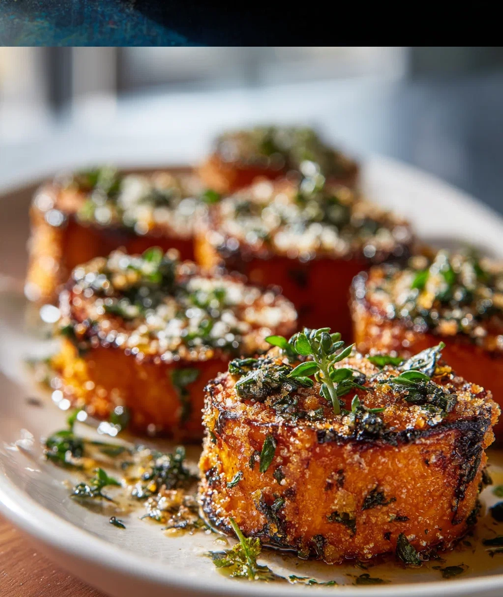 parmesan herb sweet potato medallions