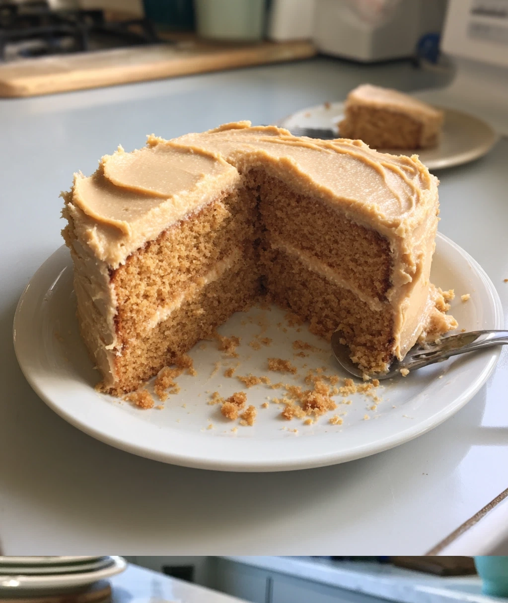 peanut butter cake with peanut butter frosting