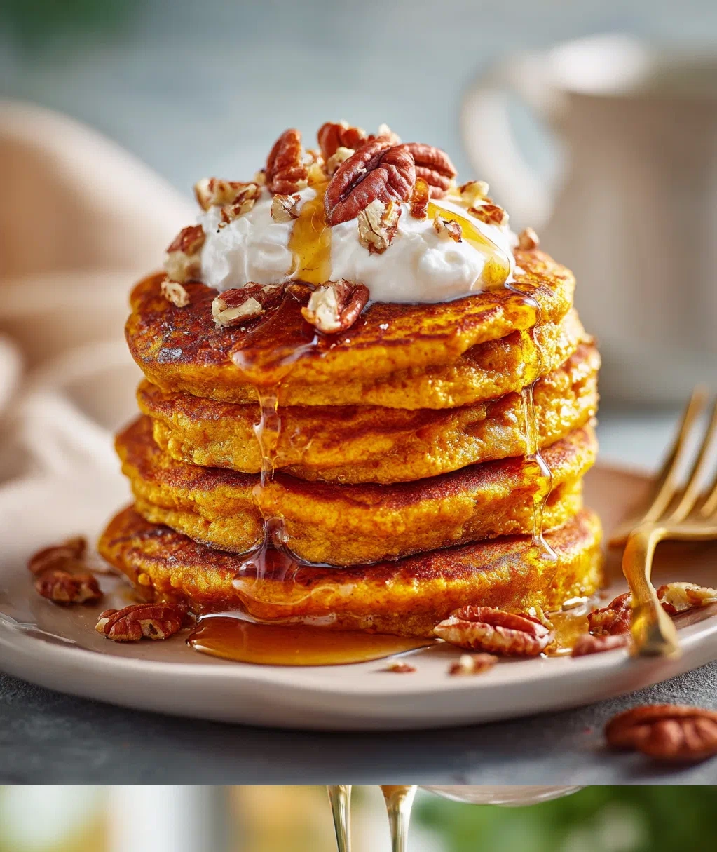 pumpkin greek yogurt pancakes