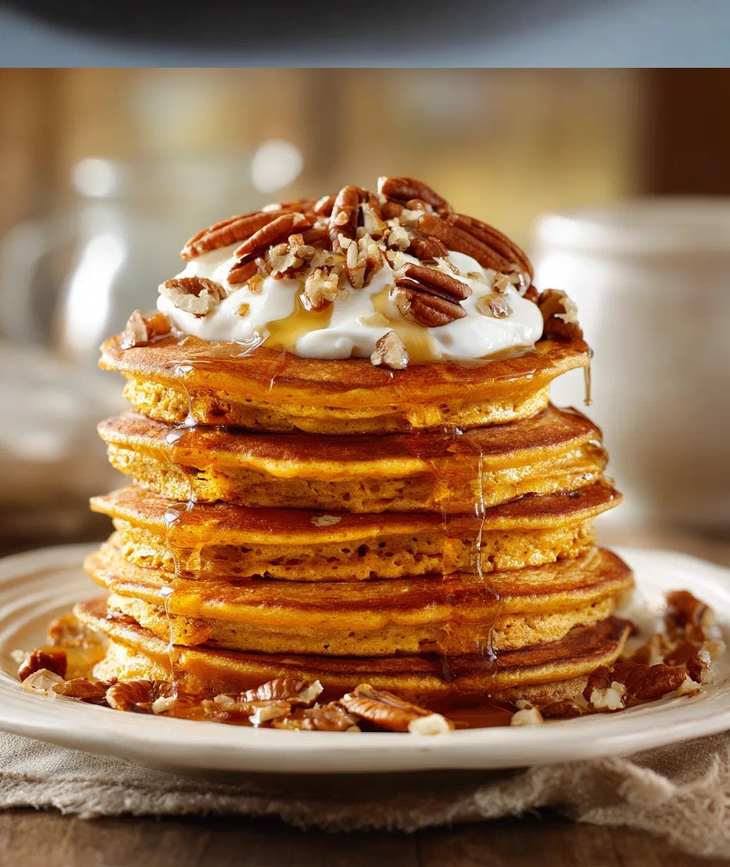 pumpkin greek yogurt pancakes