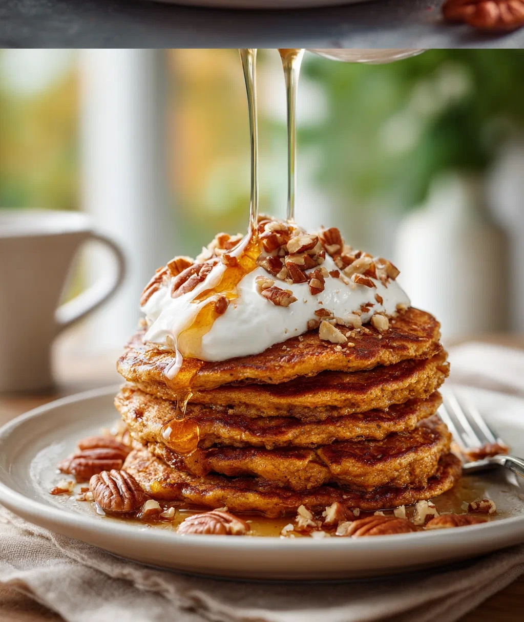 pumpkin greek yogurt pancakes