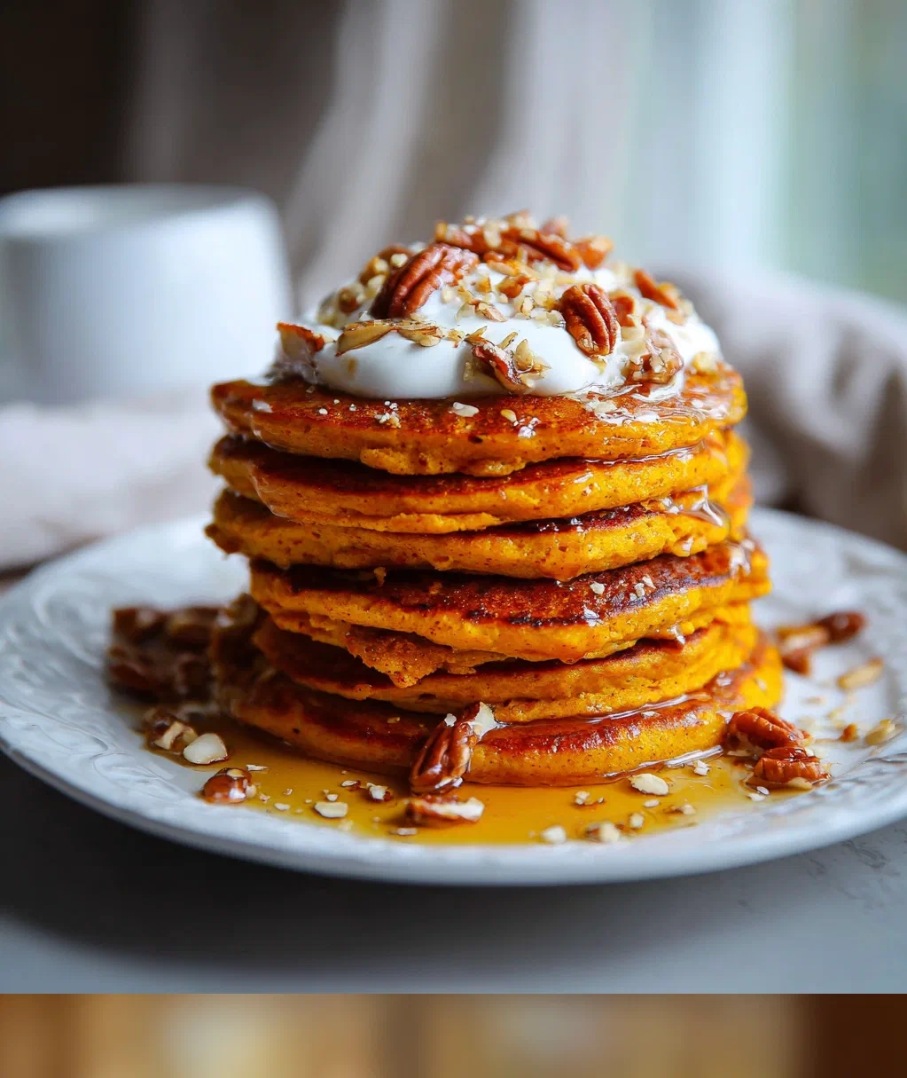 pumpkin greek yogurt pancakes