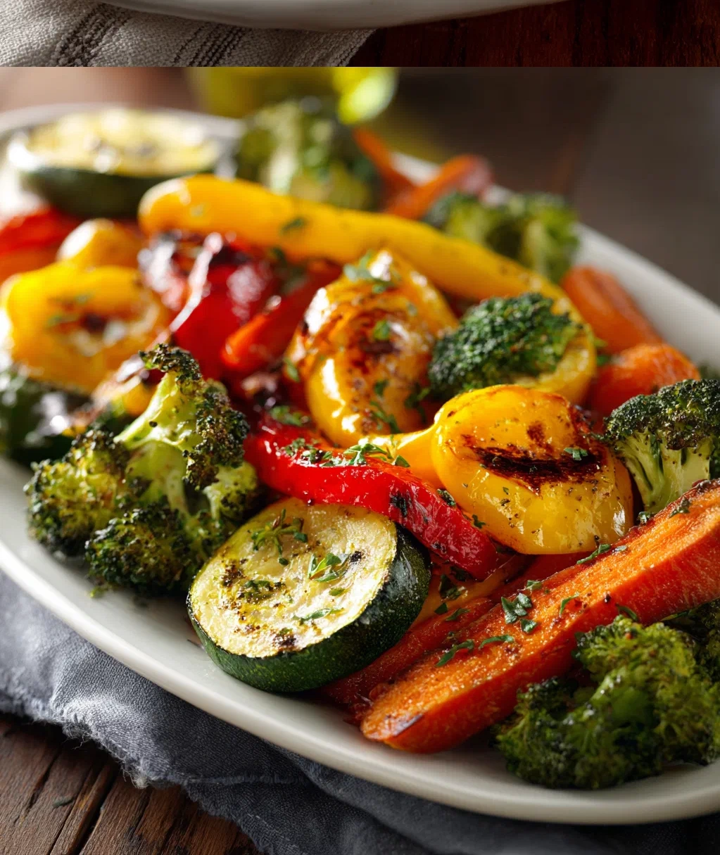 roasted air fryer vegetables