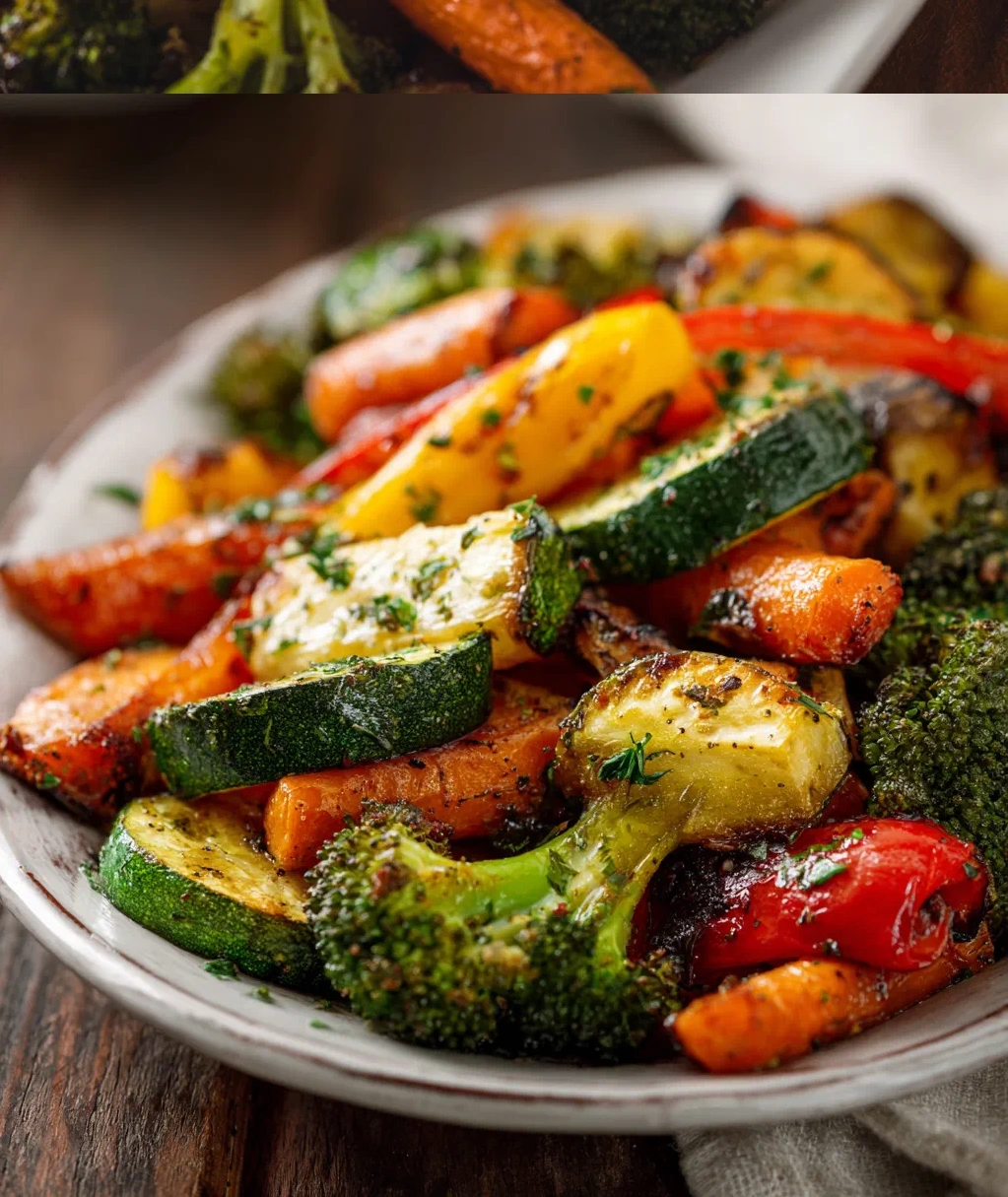 roasted air fryer vegetables